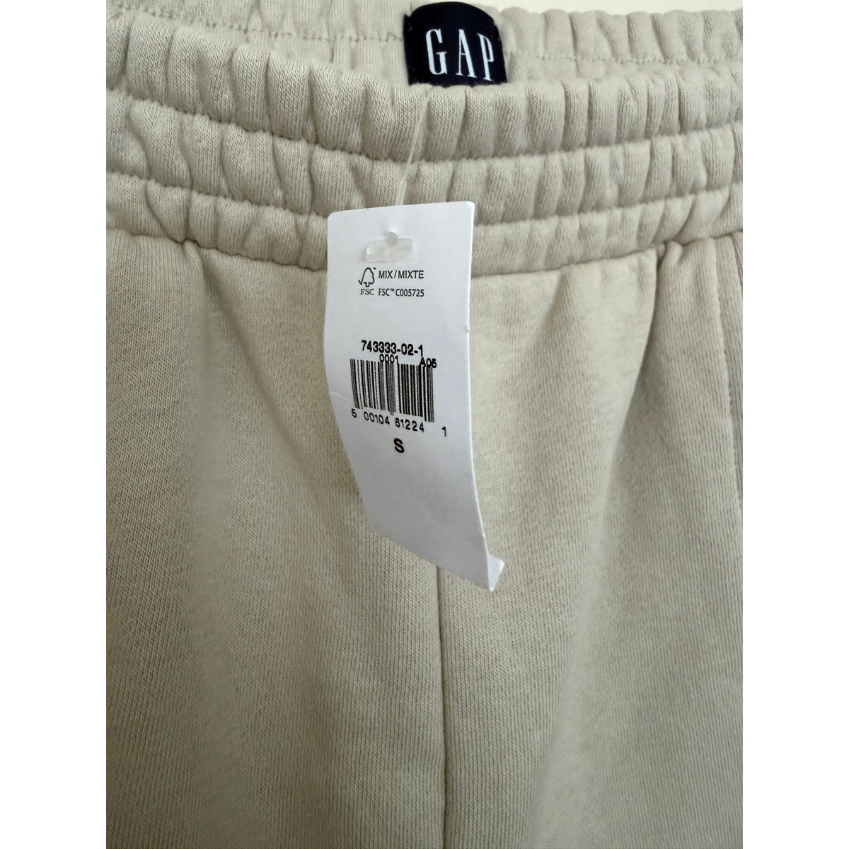 New Gap Vintage Soft Seamed Wide Leg Sweatpants - Moonstone Beige -  Size Small