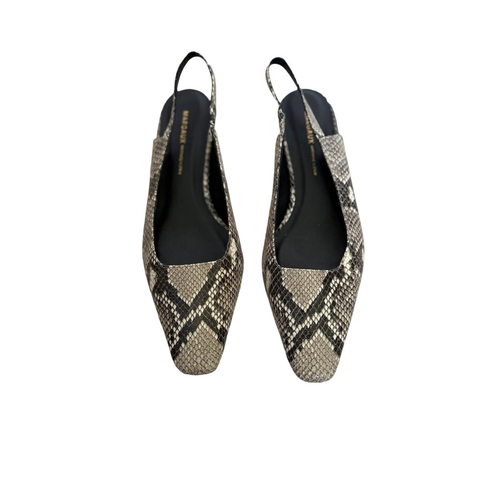 Margaux The Sofia Sling - Natural Python Embossed  - Size 37.5 US 7.5 N