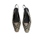 Margaux The Sofia Sling - Natural Python Embossed  - Size 37.5 US 7.5 N