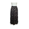 J.Crew Gwyneth black and cream polka dot chiffon midi skirt size 2 front view