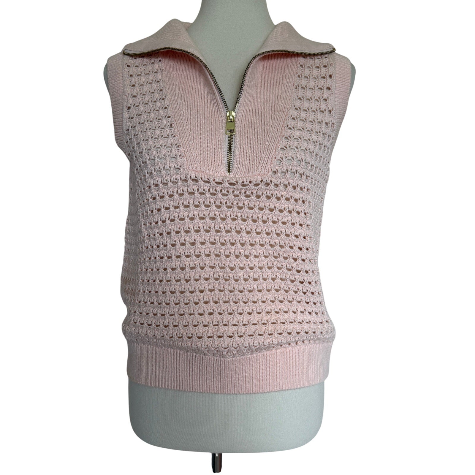 Varley Bains Half Zip Tank in Silver Peony