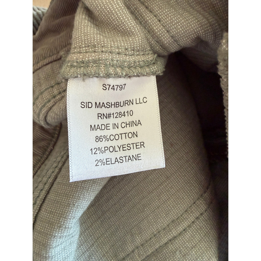 Ann Mashburn Corduroy Patch Pocket Crop Pant - Green - Size 30