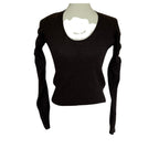 FRAME Scoop Neck Cashmere Sweater - Americano Brown - Size Extra Small