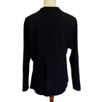 VINCE Wool Cashmere Wrap Cardigan - Black - Small