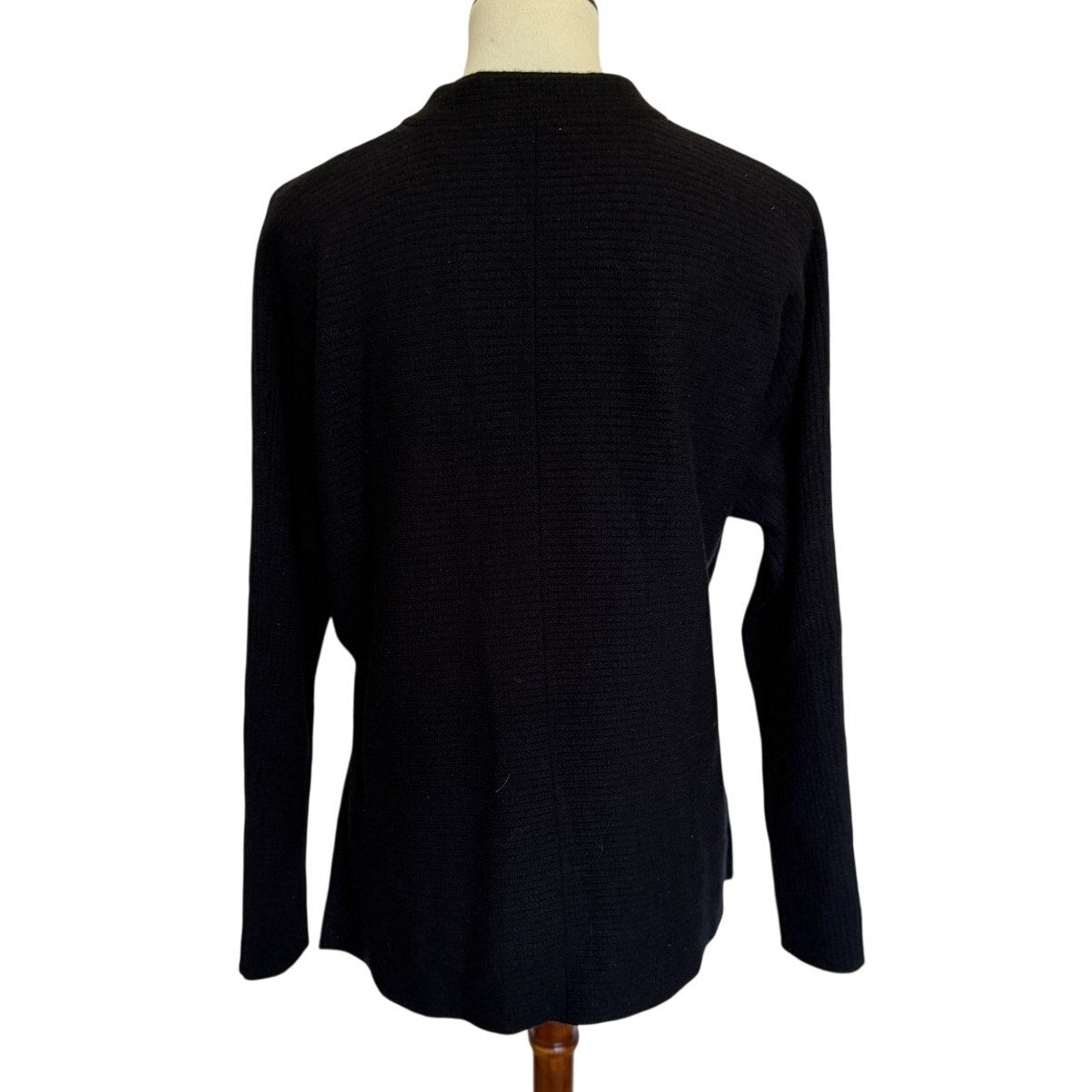 VINCE Wool Cashmere Wrap Cardigan - Black - Small