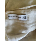 FAITHFULL THE BRAND  Lena High Waisted Wide Leg Linen Pants - Egg White - Size M
