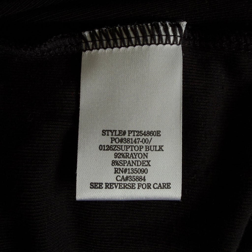 Z SUPPLY Second Skin Rib Knit Crew Neck Short Sleeve Tee - Black - Size Medium