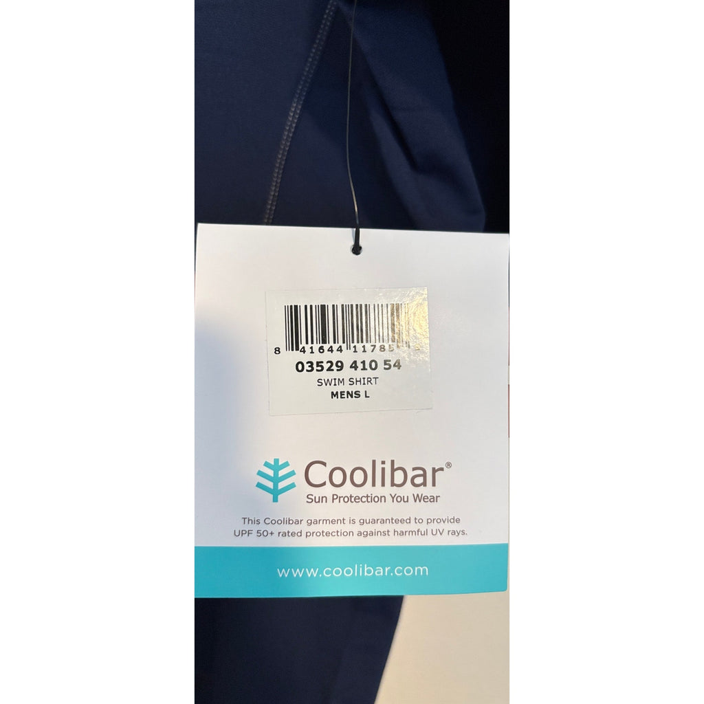 New Coolibar Hightide Short Sleeve Swim Shirt - Navy Blue - Size Large