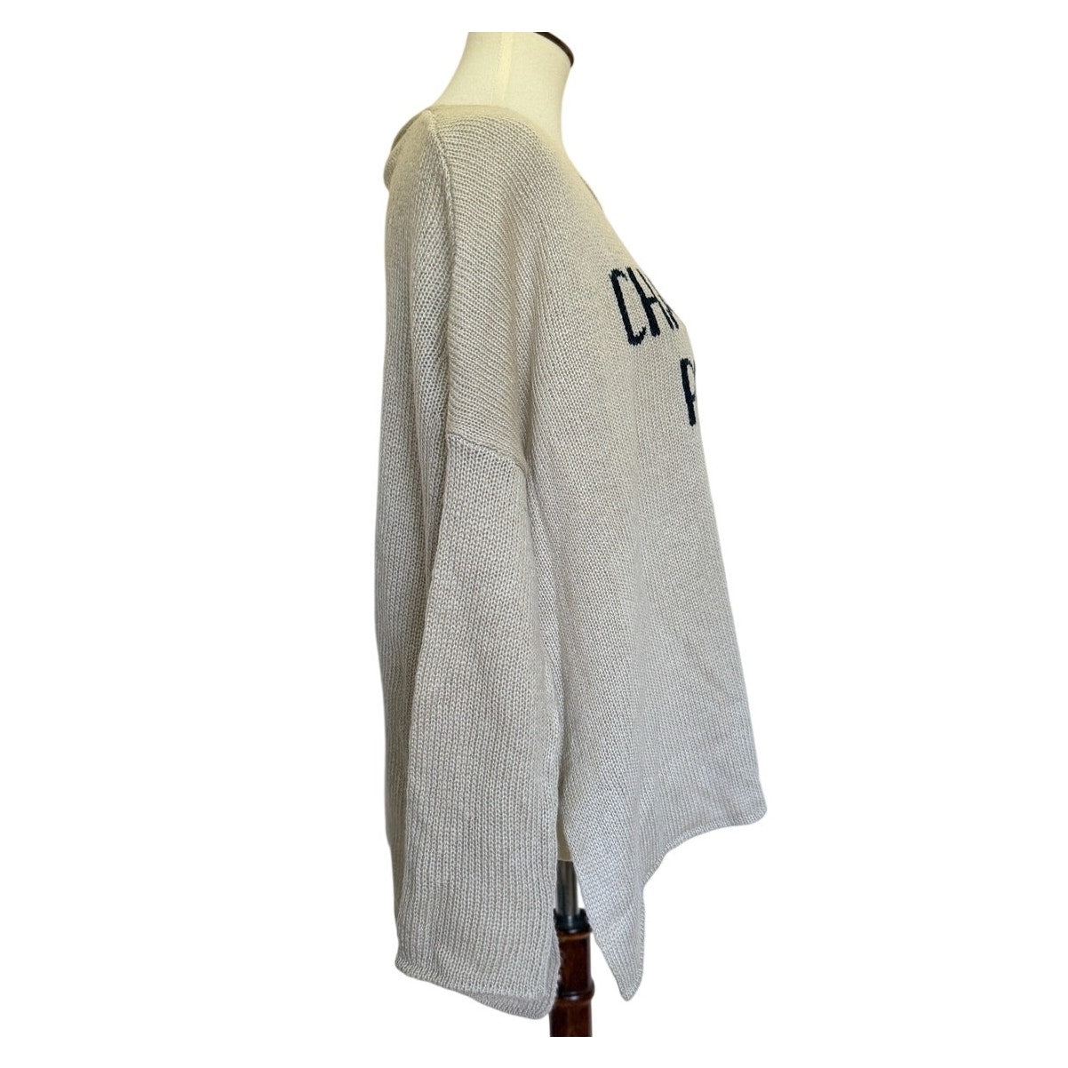 Wooden Ships Champagne Please Sweater - Taupe Black - M/L