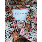 THE SHIRT by ROCHELLE BEHRENS - Pink /Orange Floral - Size XS