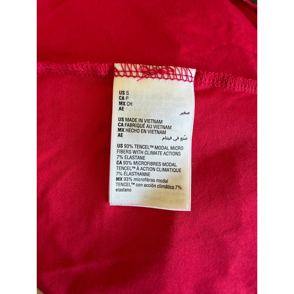 STATE OF DAY Notched-Collar Bow Print Pajama Set - Red - Size Small