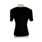 Z SUPPLY Second Skin Rib Knit Crew Neck Short Sleeve Tee - Black - Size Medium