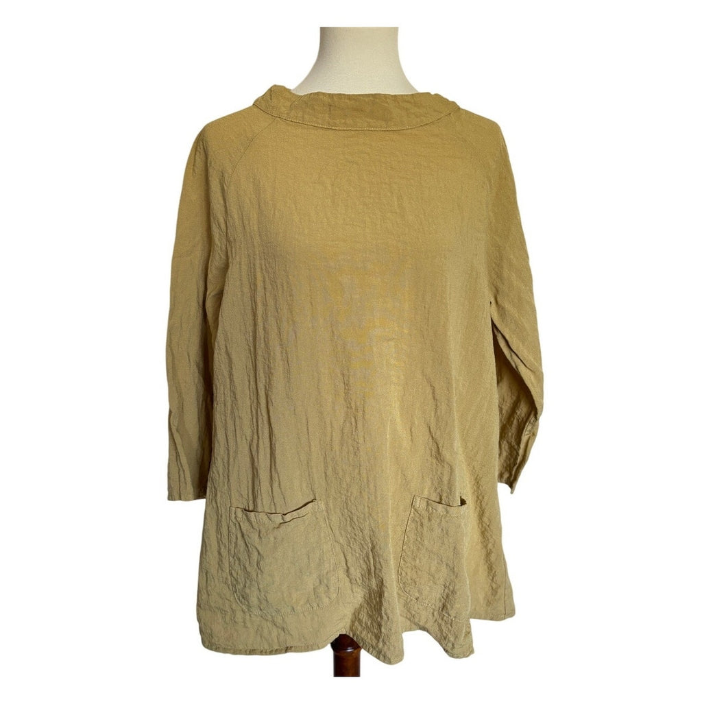 Cut Loose Raglan Pocket Top In Fall Parachute #6386798 - Mustard Seed - Medium