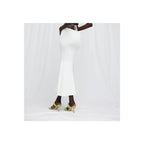 SIGNIFICANT OTHER Skye Ribbed Knit Midi Skirt - Cream Ivory - Size 4