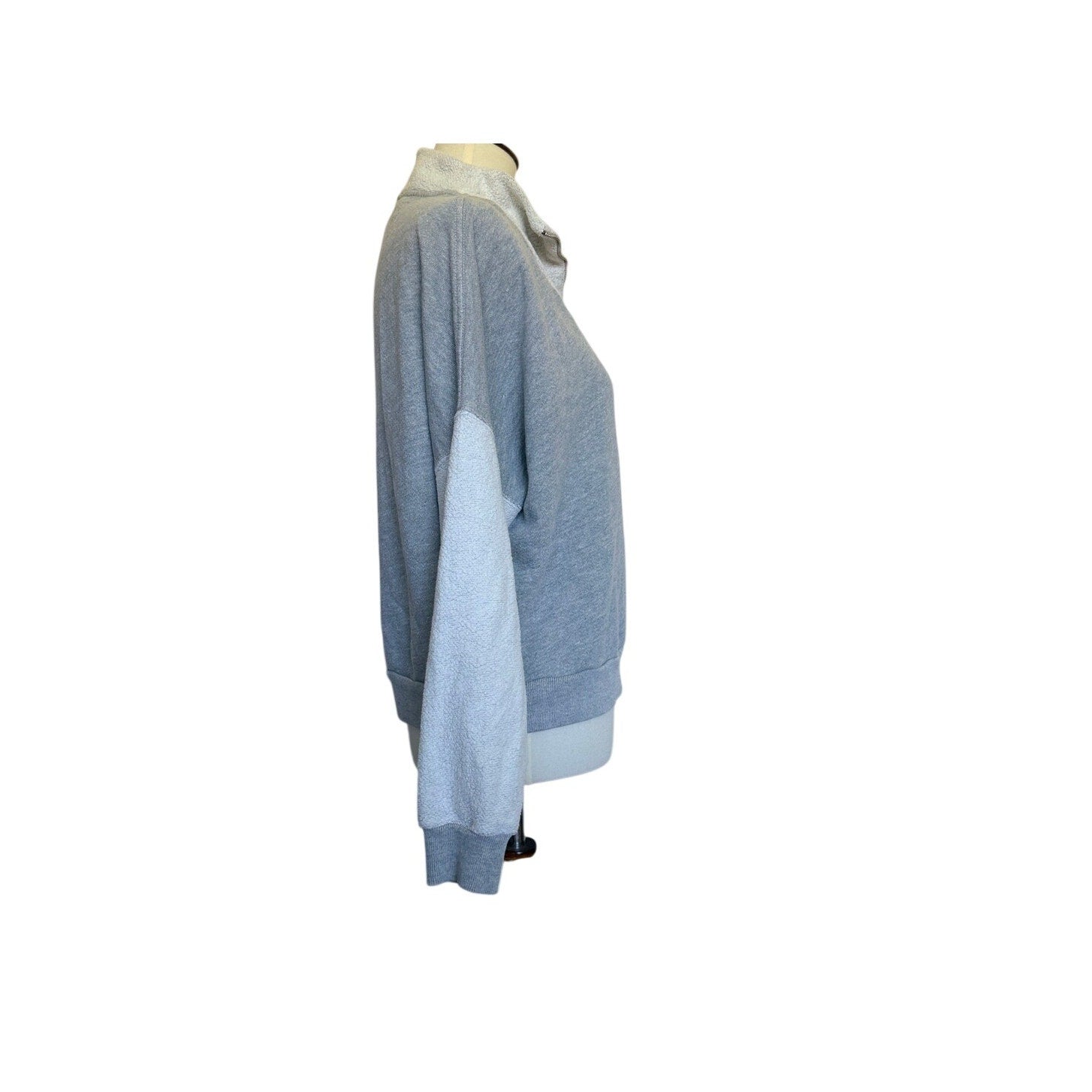 PERFECTWHITETEE Tyra Fleece 1/4 Zip Sweatshirt - Gray - Size Small