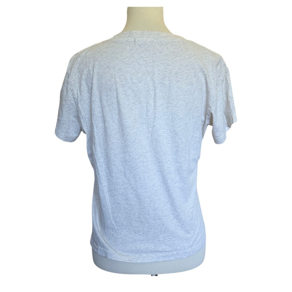 Perfectwhitetee Hendrix Cotton Boxy V Neck tee - Hethered Cream - Medium