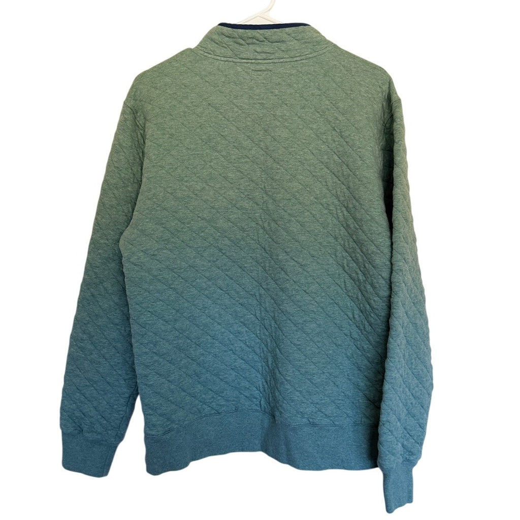 Faherty Epic Quilted Fleece Pullover Sweater - Seacoast Melange - Large