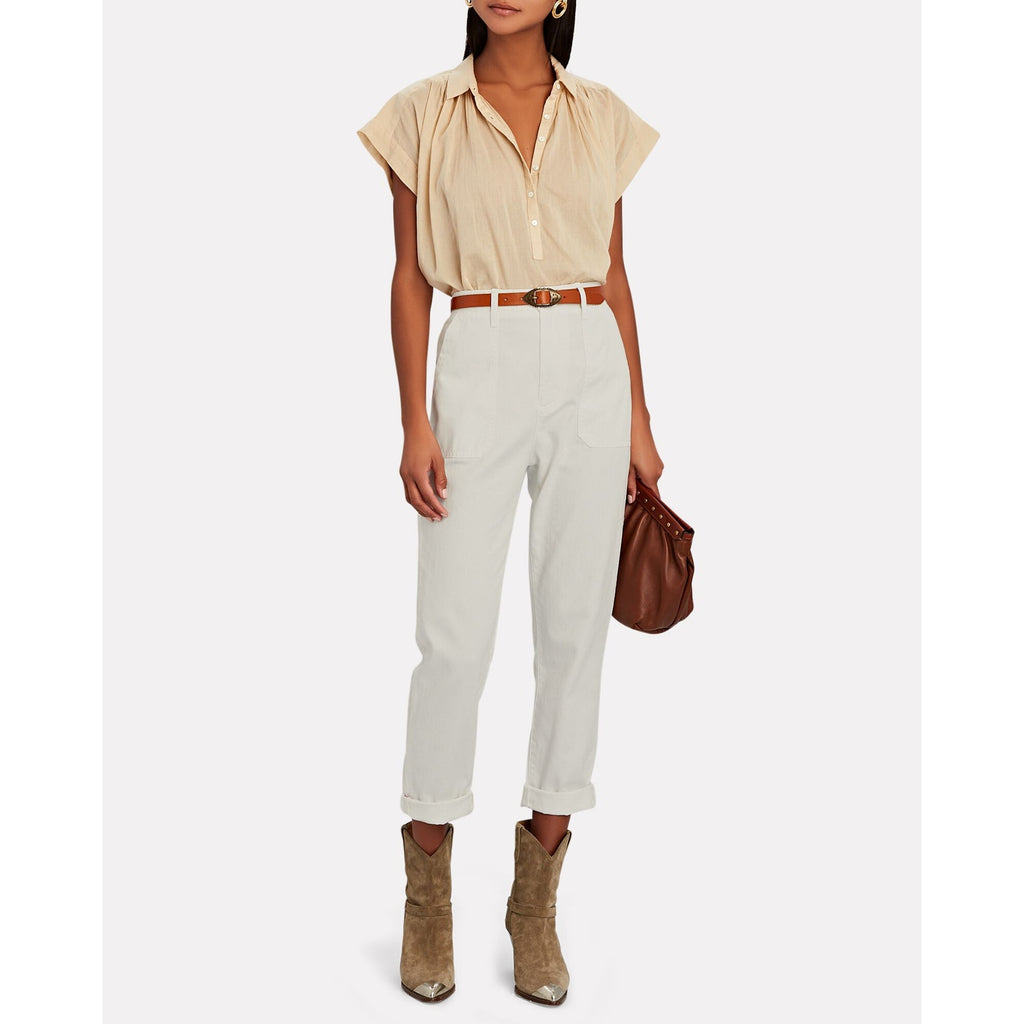 Xirena Tucker Cotton Twill Straight Leg Pants - White - Size XS