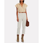 Xirena Tucker Cotton Twill Straight Leg Pants - White - Size XS