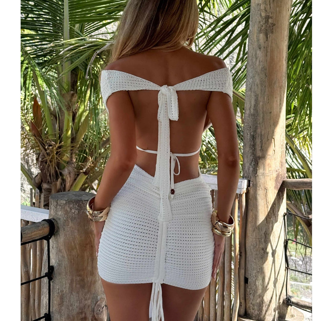 New Outcast Alia Mini Dress - White (Off White) - Size Small / Medium