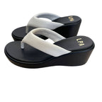 LPA Christina Platform Sandal - Black / White - Size 10