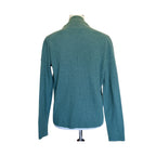 VINCE Ribbed Wool Cashmere Cardigan - Forest Green - Size Small