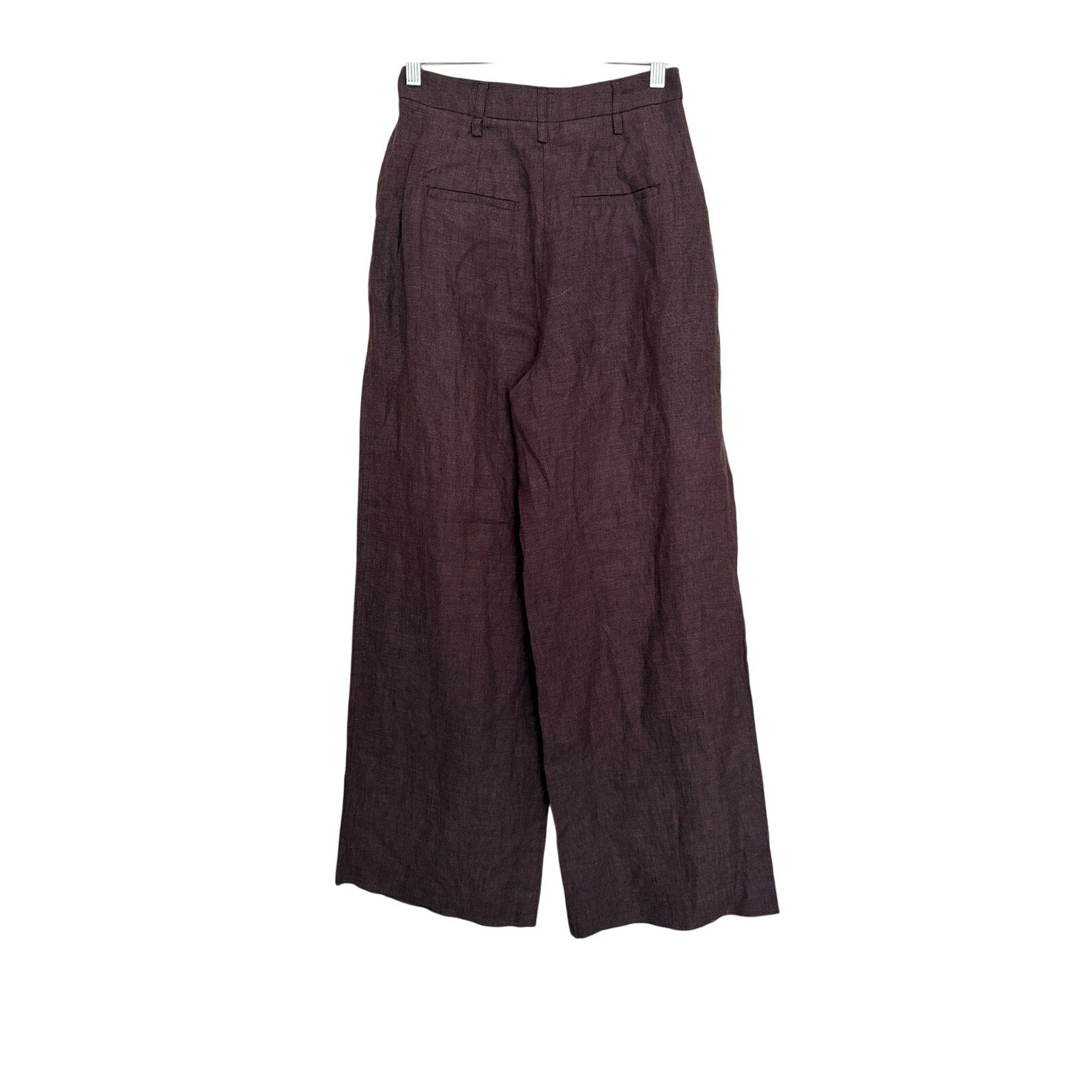 COUNTRY ROAD Organically Grown Linen Wide Leg Pant - Port Stripe - Size US 2 / AU 6