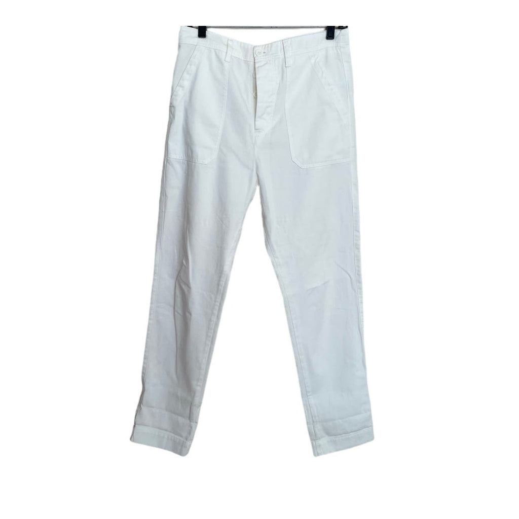 Xirena Tucker Cotton Twill Straight Leg Pants - White - Size XS