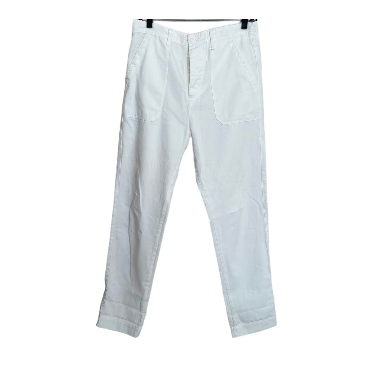Xirena Tucker Cotton Twill Straight Leg Pants - White - Size XS