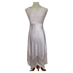 Komarov Beaded Crinkle Dress and Matching Jacket - Light Pink - Size Small