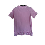 RUFFLEBUTTS Girls Pink Seersucker Short Sleeve Rash Guard Swim - Size 8 Set