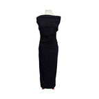 MESHKI Alayna Nylon Midi Dress - Black - XL
