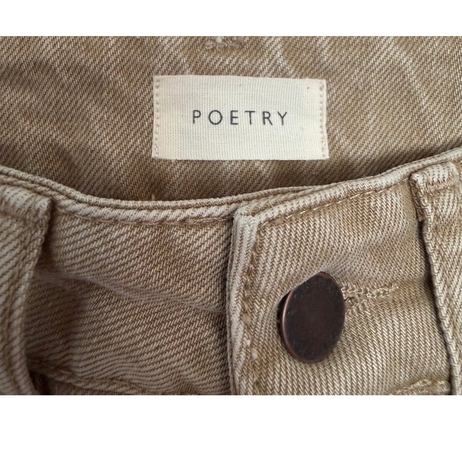 POETRY Cotton Straight Leg Jeans - Washed Stone - 4