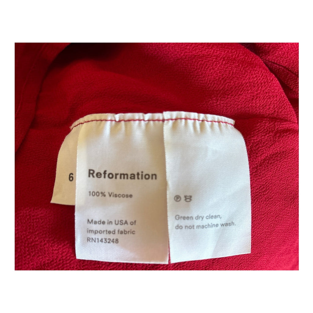 REFORMATION Christine Dress - Red - 6