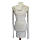 THE LINE BY K Rori Oat Off Shoulder Henley Mini Dress - Oat - Medium