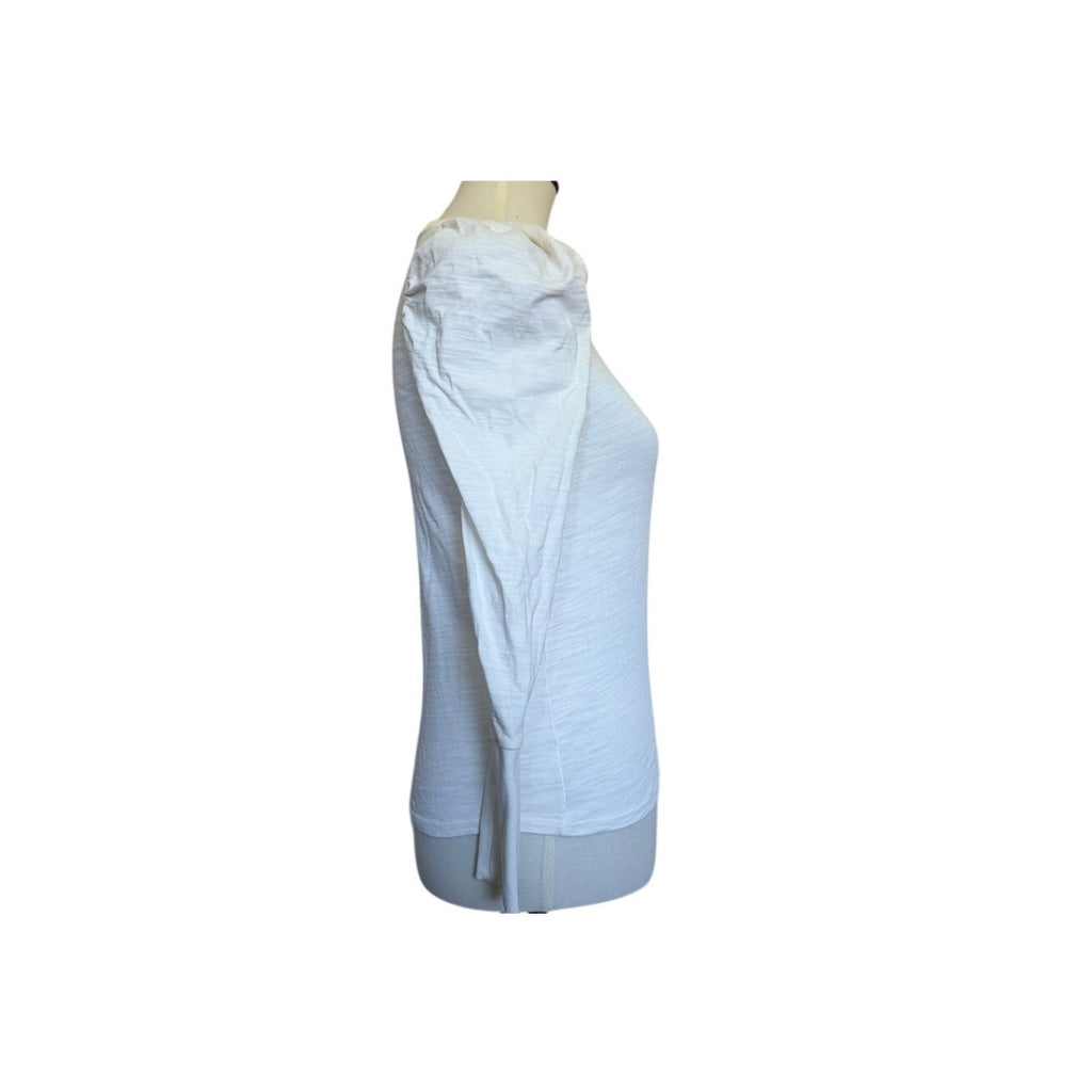 NATION LTD Clementine Delicate Ruffle Top - Off White - Size Extra Small