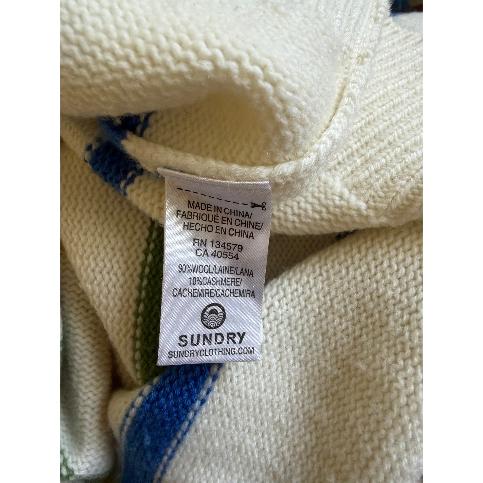 Sundry Striped Rainbow Sweater - Size 0/XS