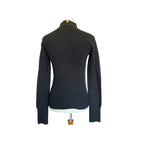 Lunya Waffle Knit Cotton Silk Blend Sweater - Black - Size Small