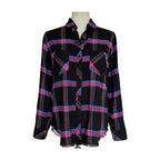 Rails Leo Shirt - Onyx Magenta Cayenne - Small