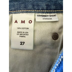 New AMO Loverboy 3.5" Denim Shorts - Stargaze Blue - Size 27