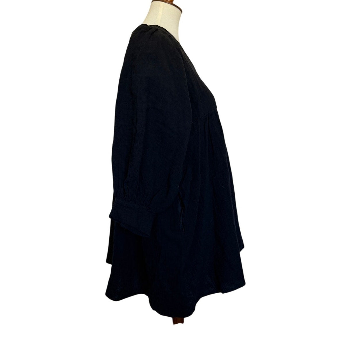 Pomander Place Millie Cotton Gauze Dress - Black - Extra Small