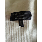 Rag & Bone Mandee Ribbed Cashmere Polo Sweater - Cream - Medium