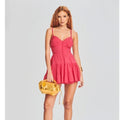 Charo Ruiz Ibiza Angy Cotton Mini Dress - Solid Fuchsia - Size Small