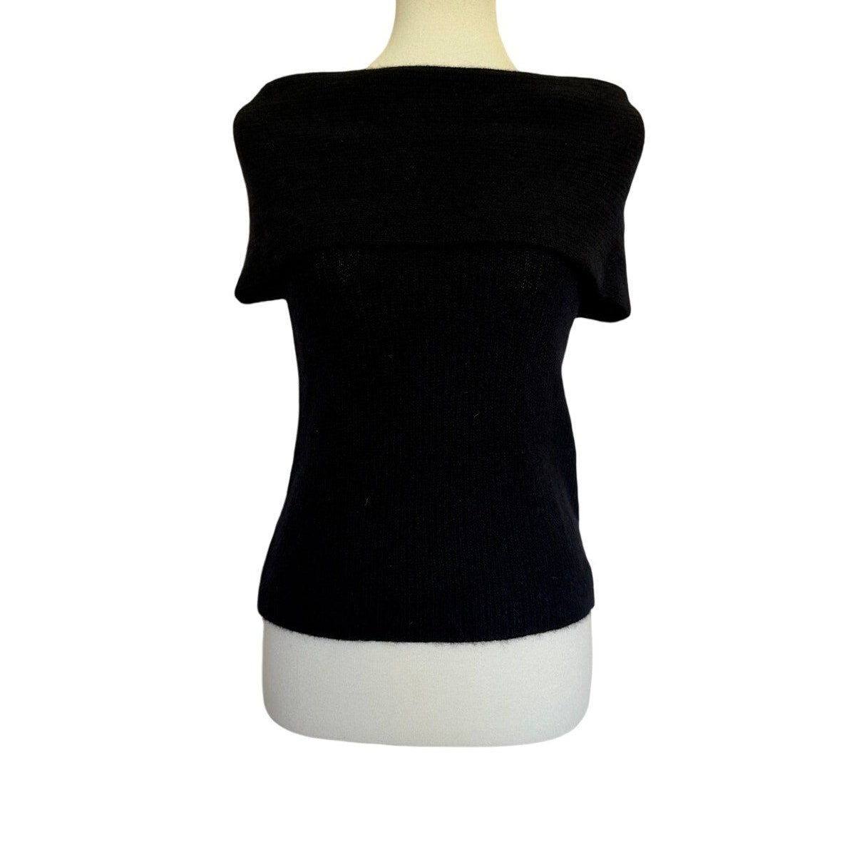 SKIN Portia Off-the-Shoulder Cashmere Top In Black - XS