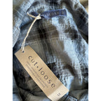 Cut Loose Crinkle Plaid Hi-Low Shirt - Medium - 0387945