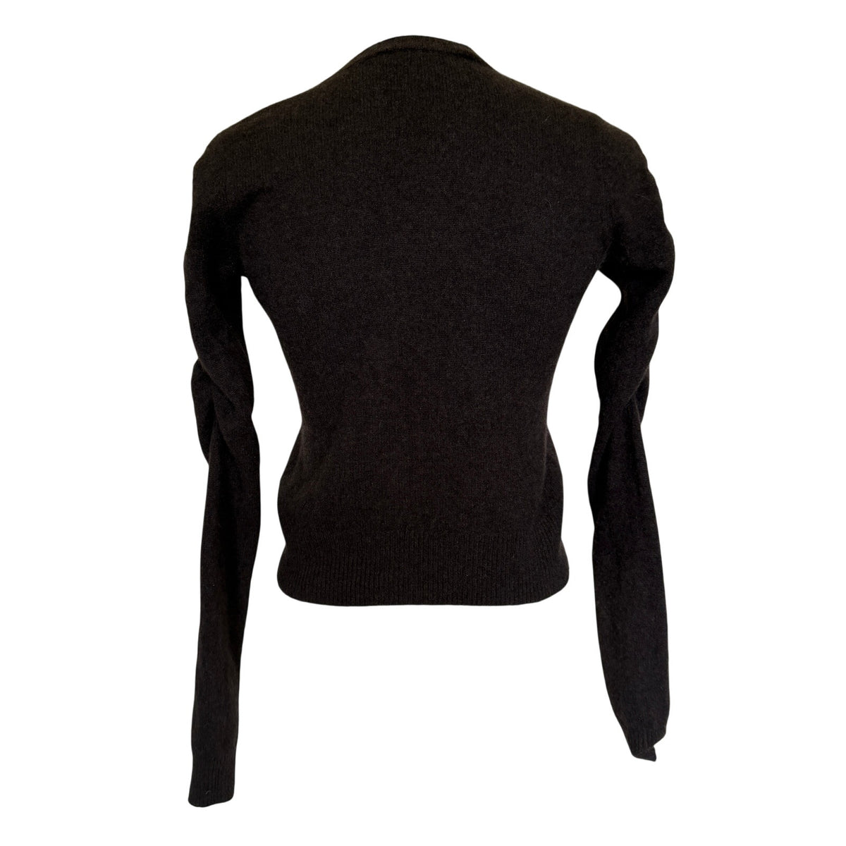 FRAME Scoop Neck Cashmere Sweater - Americano Brown - Size Extra Small