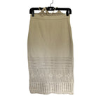 Reformation Carter Novelty Knit Skirt and Grayson Top Set - Cream - Size XS/S
