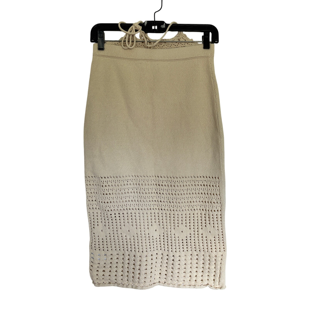 Reformation Carter Novelty Knit Skirt and Grayson Top Set - Cream - Size XS/S