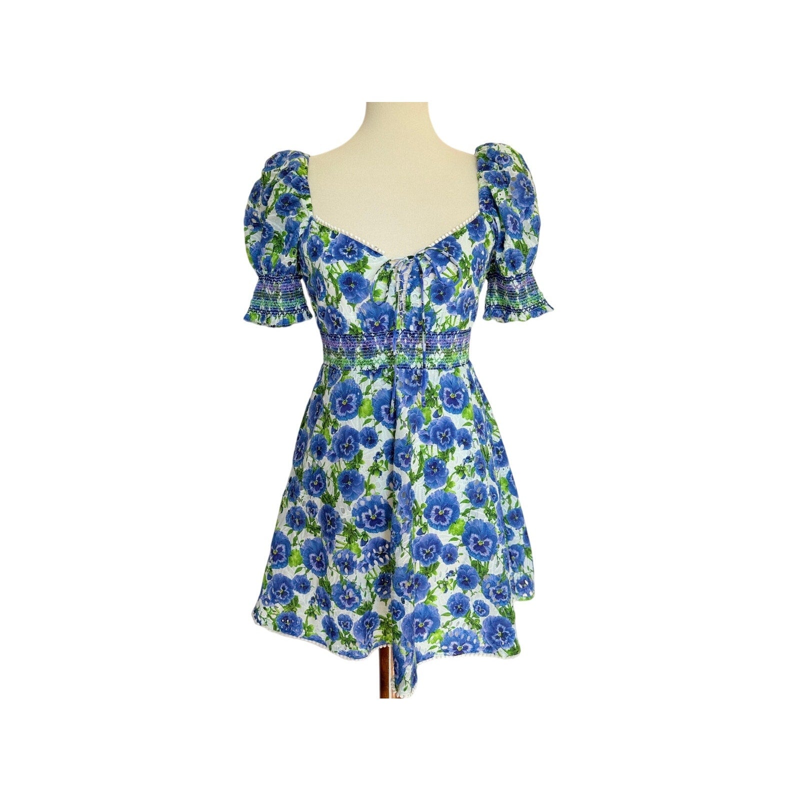 Alice + Olivia Crawford Mini Dress - Perfect Pansy Multi - Size 4