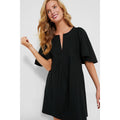 POMANDER PLACE Finley Flutter Sleeve Dress - Black - Large